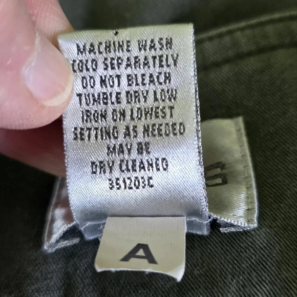 Chico's Olive Green Stretch Straight Leg Pants No Pockets Size 2.5/ 14 - Picture 8 of 8